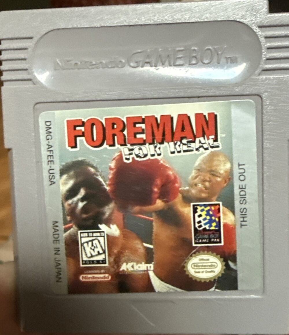 Foreman For Real Nintendo GameBoy 1995 (Cart Only) (Tested)